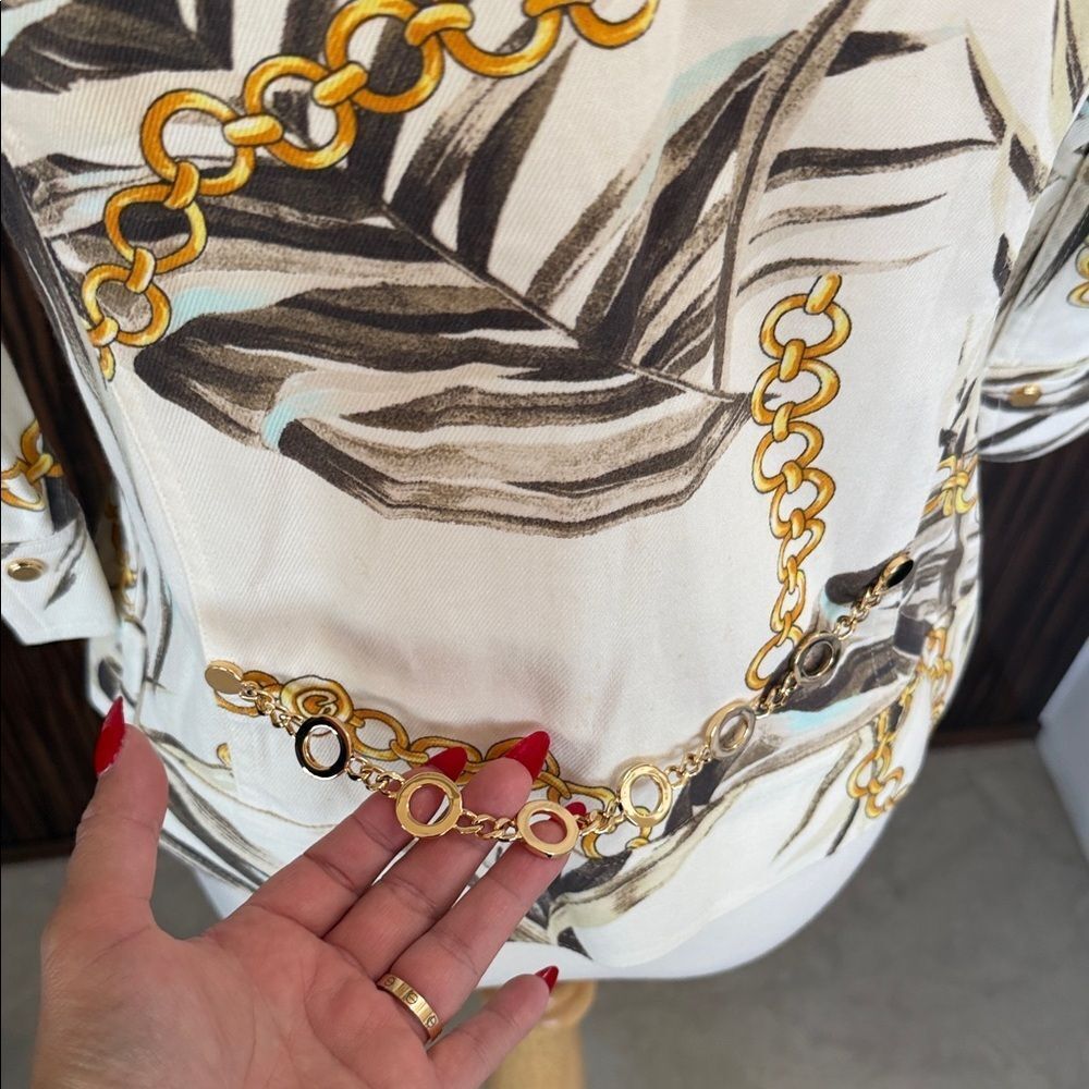 Tropical Print Zip-Up Jacket - Picture 7 of 9